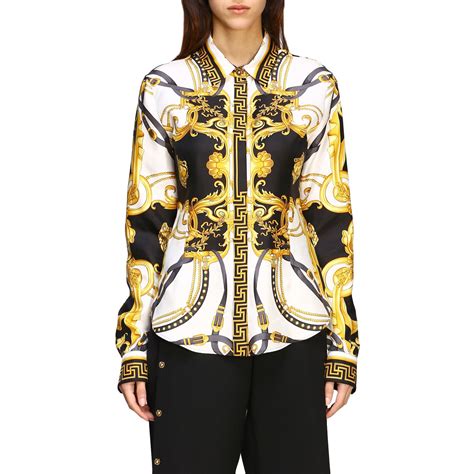 versace print shirt women's